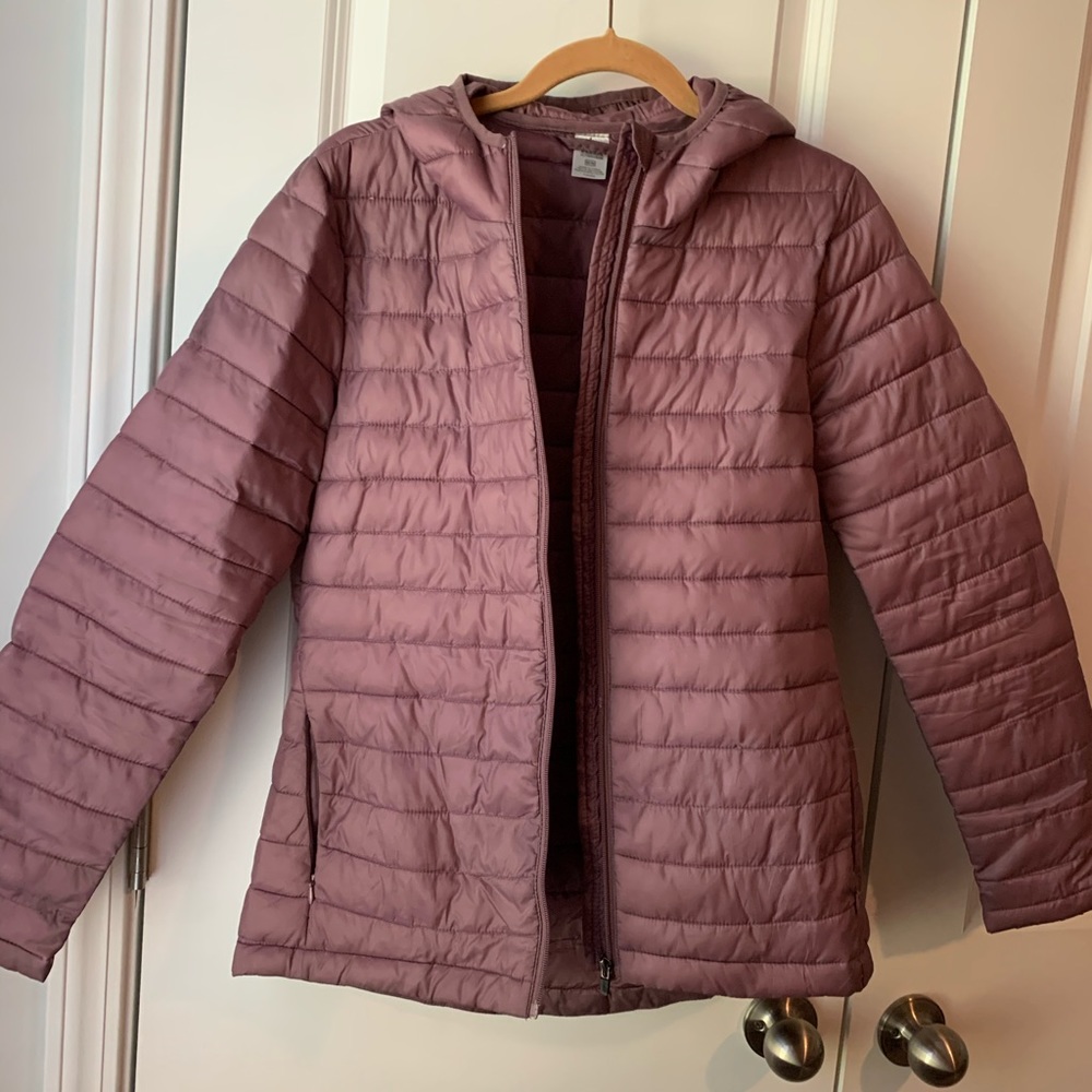 Purple puff jacket